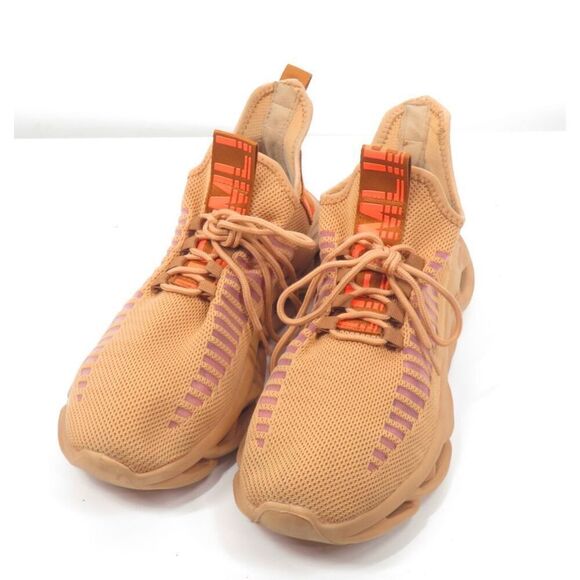 Abborora Men Casual Mesh Sneakers Sock Shoe Light BROWN Size 46 US 11 - Picture 3 of 8